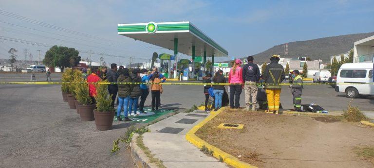 Capacitación: simulacro en estación de gasolina de Pachuca