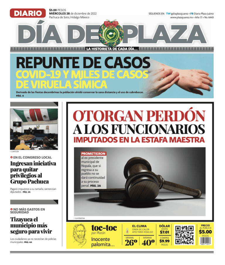 DÍA DE PLAZA | EDICIÓN DEL 28 DE DICIEMBRE DEL 2022