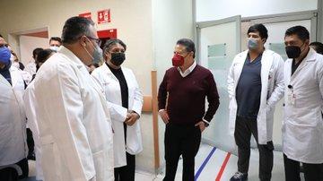 Verifica Julio Menchaca el debido funcionamiento del Hospital General de Pachuca Verifica Julio Menchaca el debido funcionamiento del Hospital General de Pachuca