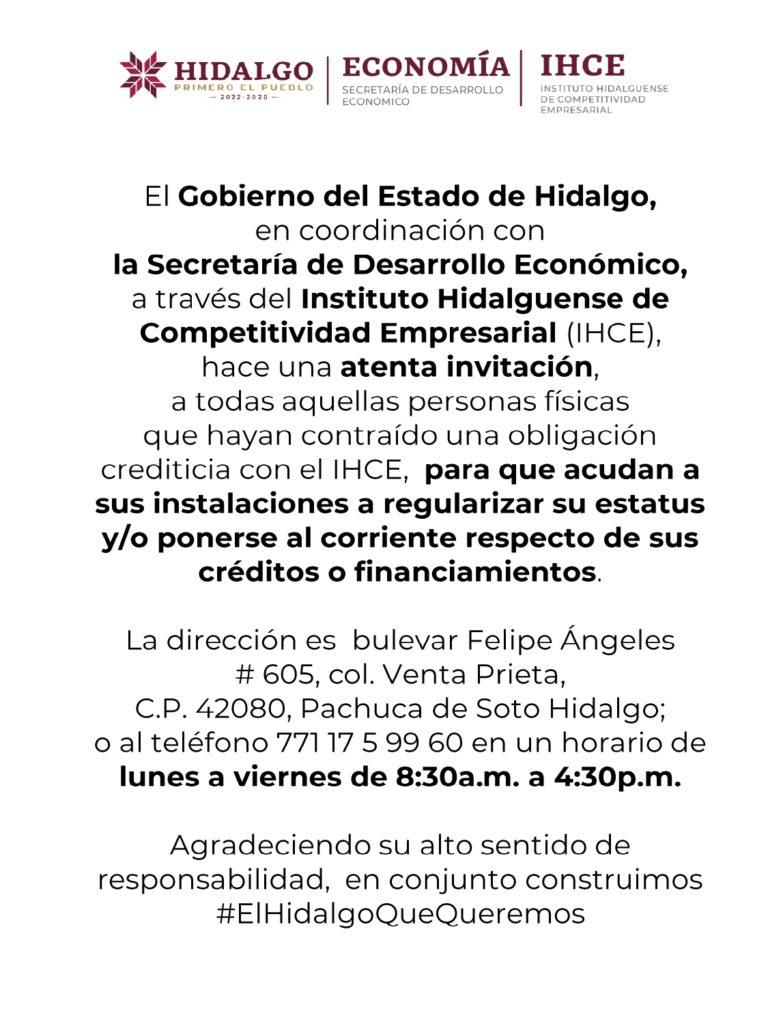 OBLIGACIÓN CREDITICIA CON EL IHCE