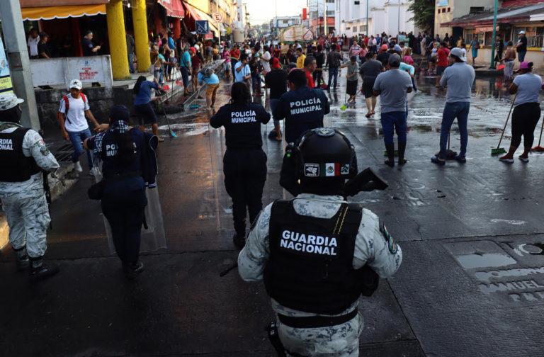 Guardia Nacional disuelve caravana migrante en el sur de México