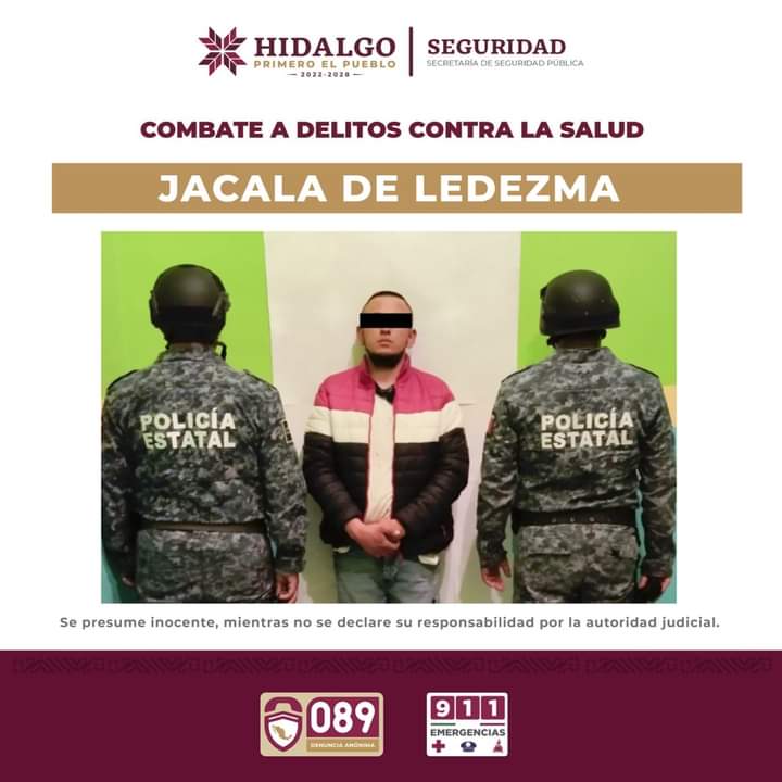 Estatales lo atraparon con cristal, marihuana y cocaína Estatales lo atraparon con cristal, marihuana y cocaína