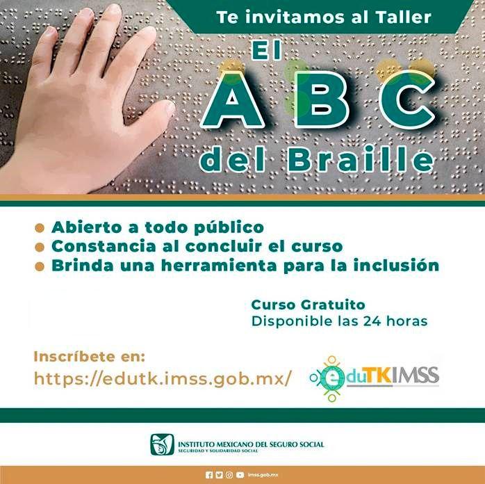 IMSS Hidalgo invita a participar en su curso de braille