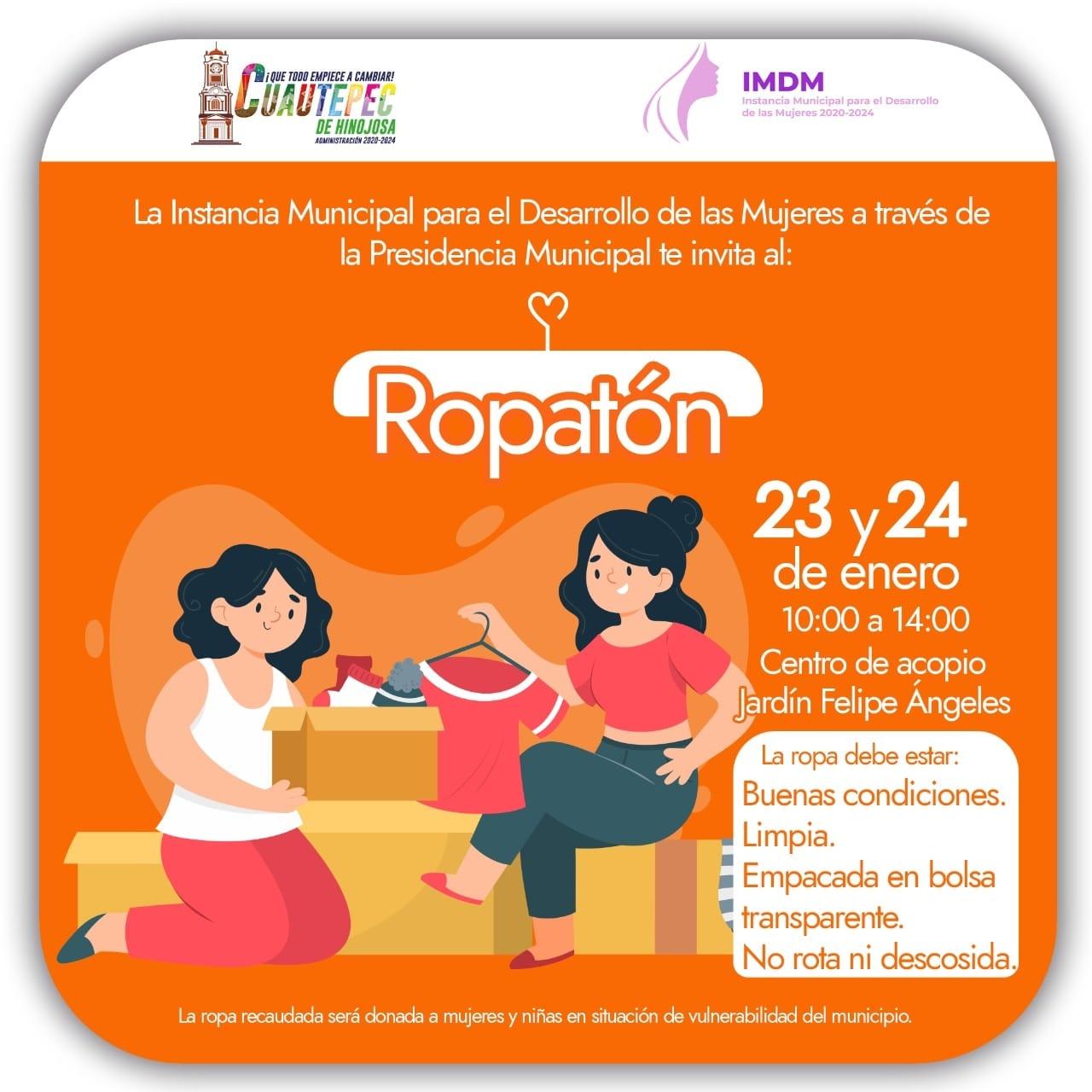 Prepara Cuautepec su primer “Ropatón”