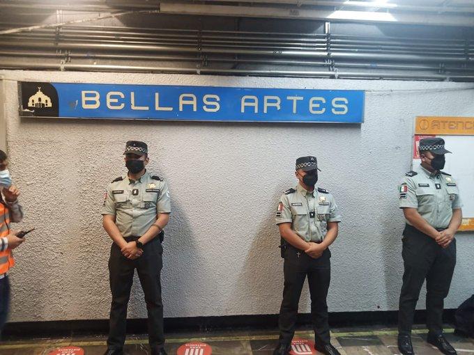 Cuestionan presencia de la Guardia Nacional en el Metro Cuestionan presencia de la Guardia Nacional en el Metro
