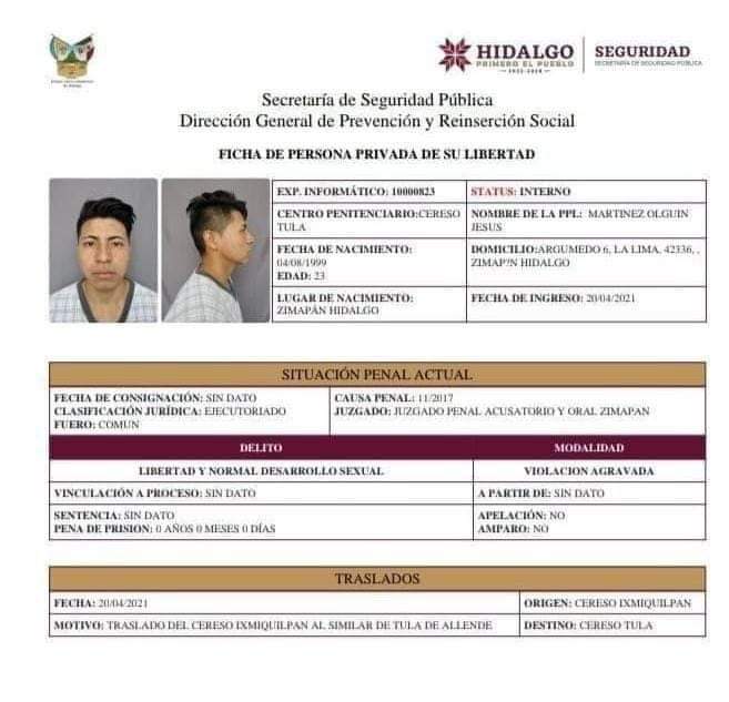 Se fuga un reo que había abusado de una menor en Zimapán