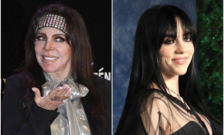 En redes comparan a Billie Eilish con Verónica Castro En redes comparan a Billie Eilish con Verónica Castro