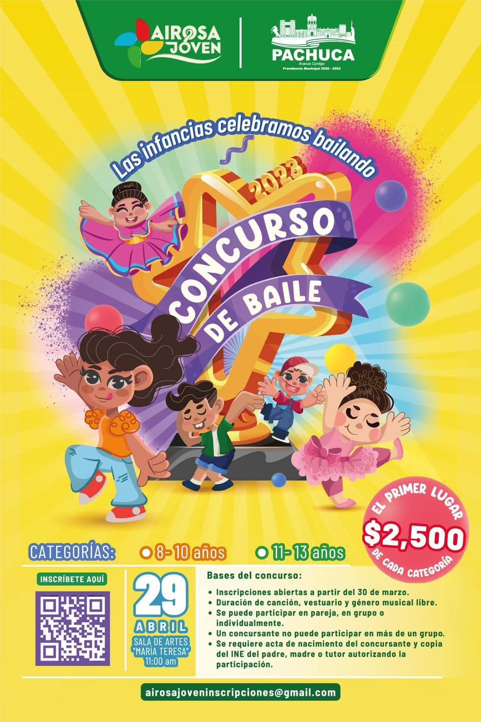 Concurso de baile para niños de 8 a 13 años