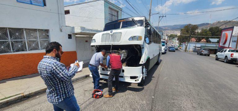 Realizan operativo de supervisión al transporte público Realizan operativo de supervisión al transporte público