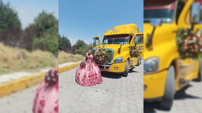 Viral. Quinceañera llega en tráiler a misa de XV años en Edomex Viral. Quinceañera llega en tráiler a misa de XV años en Edomex