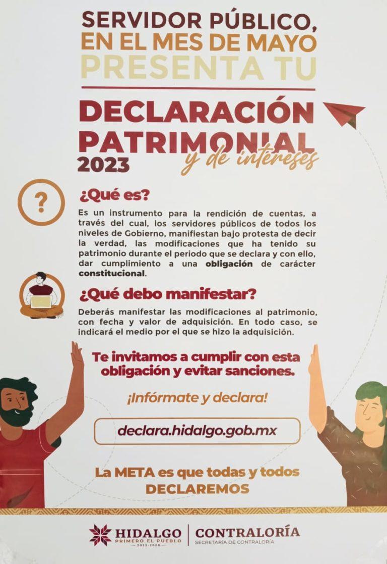 Mil 500 servidores públicos de Tulancingo, presentarán declaración patrimonial anual en mayo Mil 500 servidores públicos de Tulancingo, presentarán declaración patrimonial anual en mayo