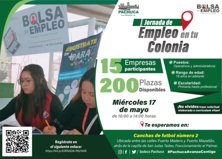 Jornada de “Empleo en tu colonia”, en El Palmar Jornada de “Empleo en tu colonia”, en El Palmar