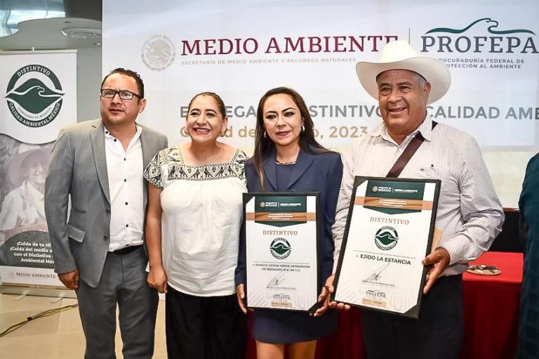 “Hidalgo recibe dos distintivos de Calidad Ambiental México”