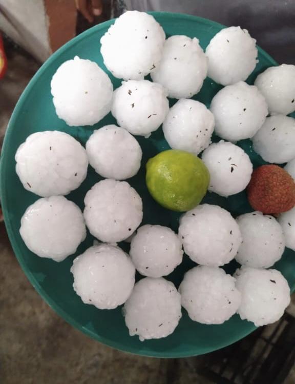 Lluvias y granizo azotan al Mezquital 