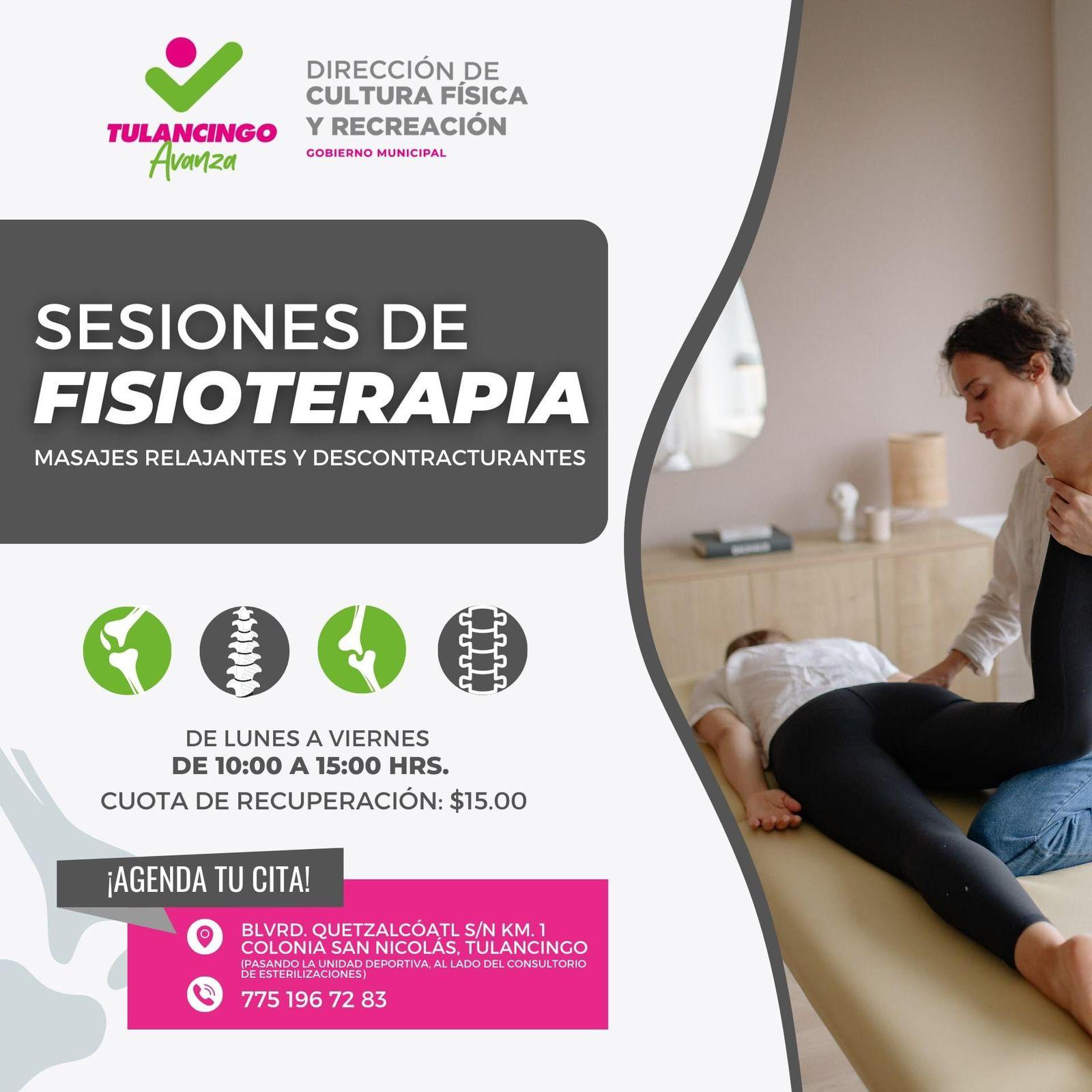 SESIONES DE FISIOTERAPIA A BAJO COSTO EN TULANCINGO