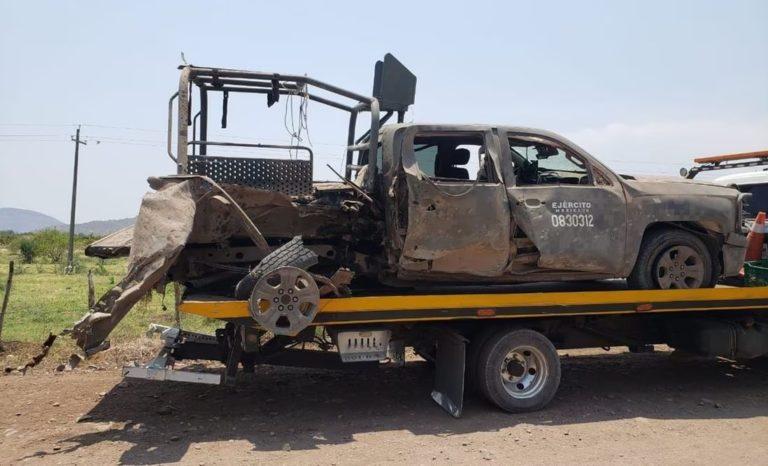 Explosión de mina en Apatzingán deja a cuatro militares lesionados Explosión de mina en Apatzingán deja a cuatro militares lesionados