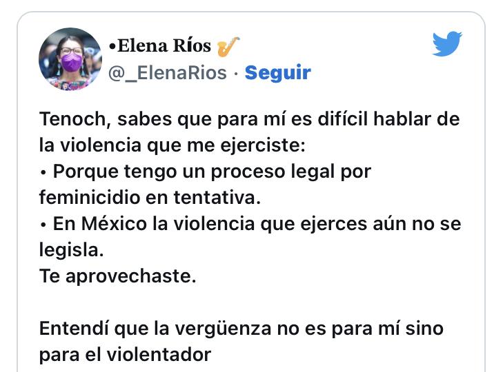 María Elena Ríos acusa a Tenoch Huerta de quitarse el condón sin consentimiento durante una relación sexual María Elena Ríos acusa a Tenoch Huerta de quitarse el condón sin consentimiento durante una relación sexual
