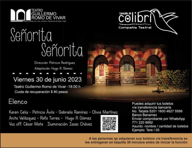 Cultura Hidalgo invita a la obra “Señorita, Señorita”