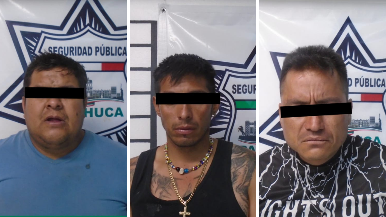 Policía de Pachuca detiene a 3 hombres por portación de arma