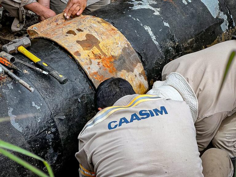 CAASIM concluyó reparación de fuga en Mineral de la Reforma