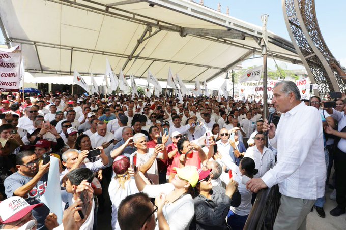 Fallar a principios de 4T sería traicionar al pueblo: Adán Augusto Fallar a principios de 4T sería traicionar al pueblo: Adán Augusto