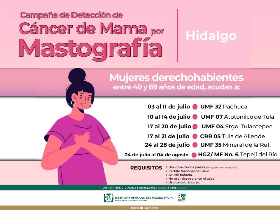 Unidades móviles de mastografía en unidades médicas del IMSS