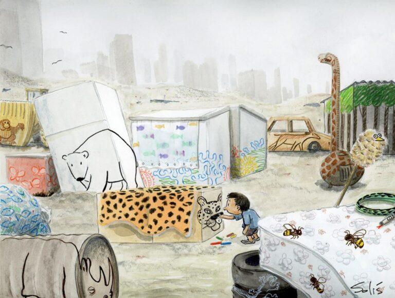 Una ecoviñeta del mexicano Visoor en EFEverde finalista en el European Cartoon Award
