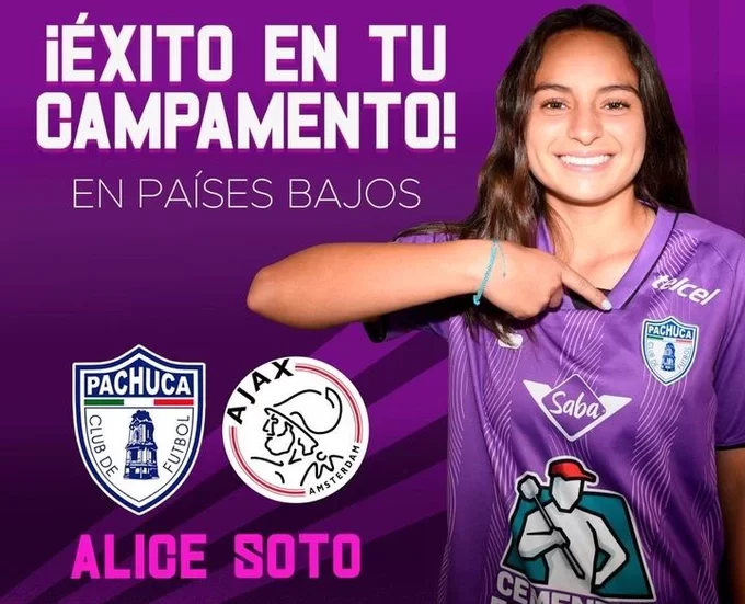 Alice Soto dejará el campo hidalguense para entrenar 10 días con el equipo amsterdamés Alice Soto dejará el campo hidalguense para entrenar 10 días con el equipo amsterdamés