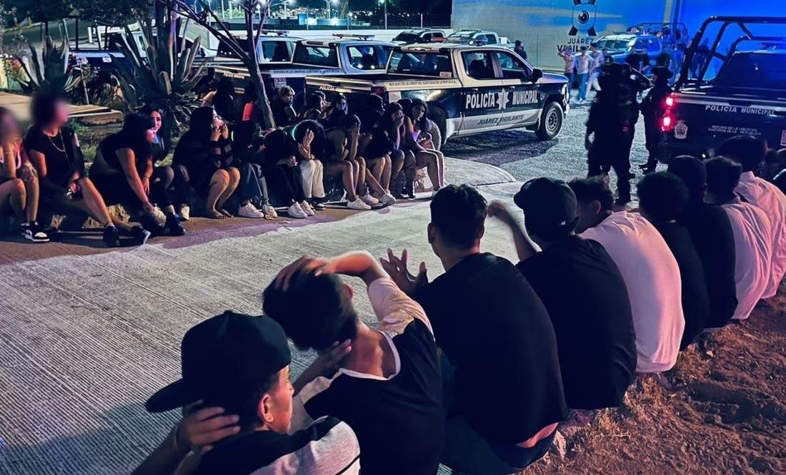 La Policía revienta una fiesta y resguarda a 119 adolescentes