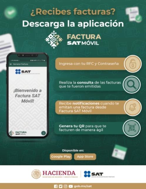 Lanzan la aplicación Factura SAT Móvil Lanzan la aplicación Factura SAT Móvil