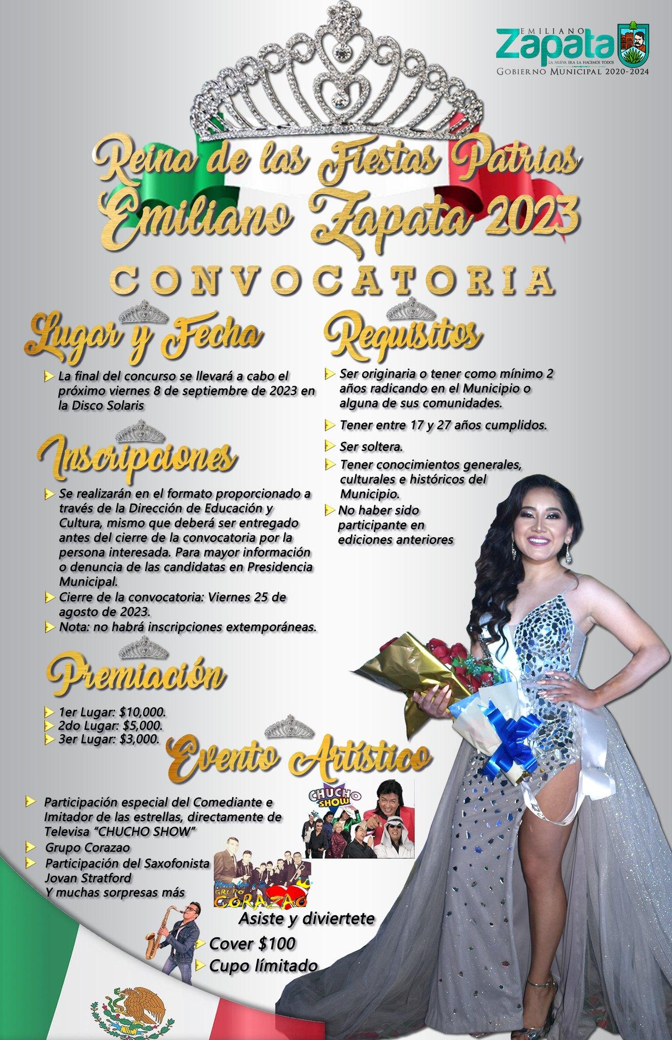 Convocan al concurso “Reina de las Fiestas Patrias”  