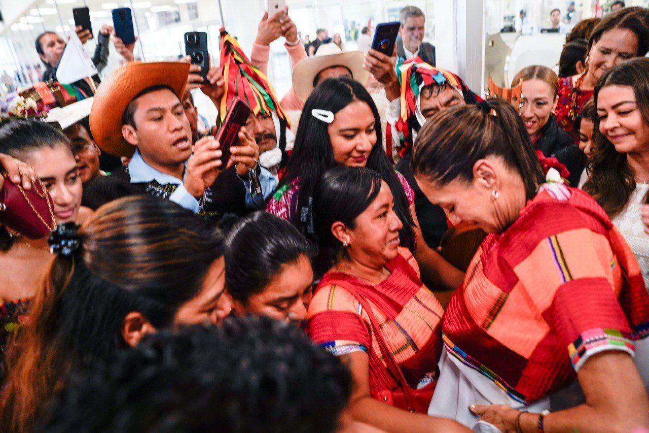 Con muestras de la riqueza cultural de Chiapas reciben a Claudia Sheinbaum este sábado