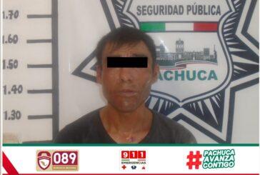 Policía de Pachuca detiene a hombre por presunto narcomenudeo