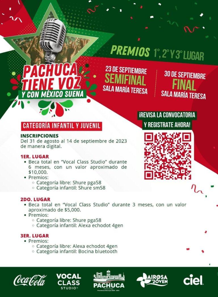 Concurso municipal de canto “Pachuca es voz y con México suena”