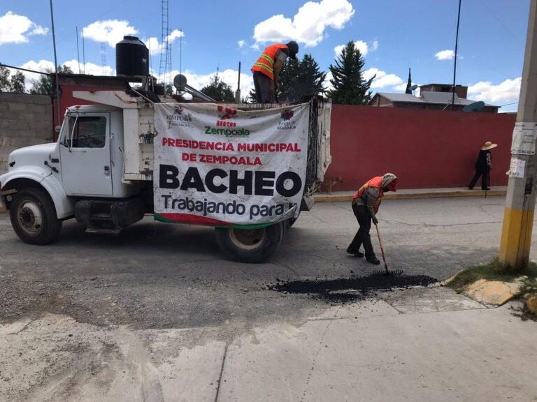 Continúa programa de bacheo, alrededor de 2 kilómetros rehabilitados Continúa programa de bacheo, alrededor de 2 kilómetros rehabilitados