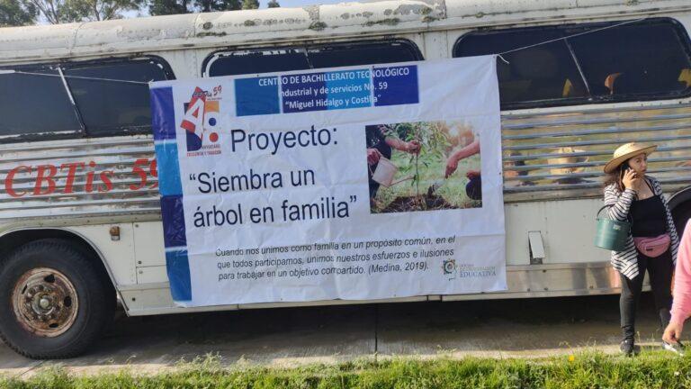 Llevan a cabo jornada de reforestación al interior del Cbtis 59 Llevan a cabo jornada de reforestación al interior del Cbtis 59