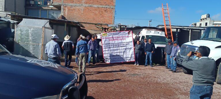 Sindicalizados en Tlanalapa en paro de labores Sindicalizados en Tlanalapa en paro de labores