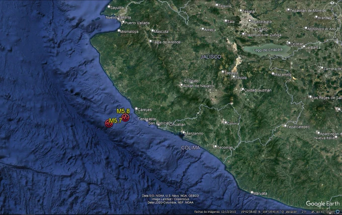 Se registra sismo de 5.8 en Jalisco Se registra sismo de 5.8 en Jalisco