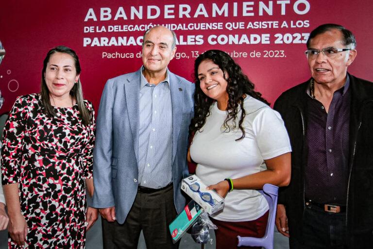 Abandera SEPH a delegación hidalguense que asistirá a Juegos Paranacionales 2023 