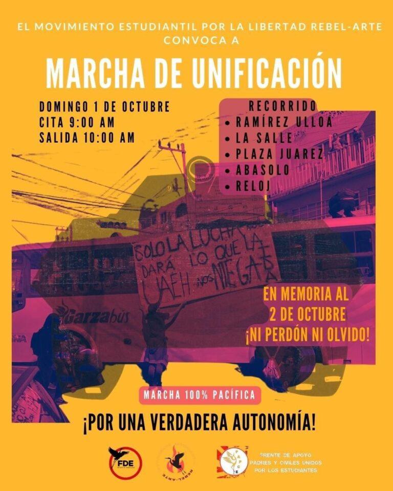 Se realizó marcha para conmemorar el 2 de octubre Se realizó marcha para conmemorar el 2 de octubre