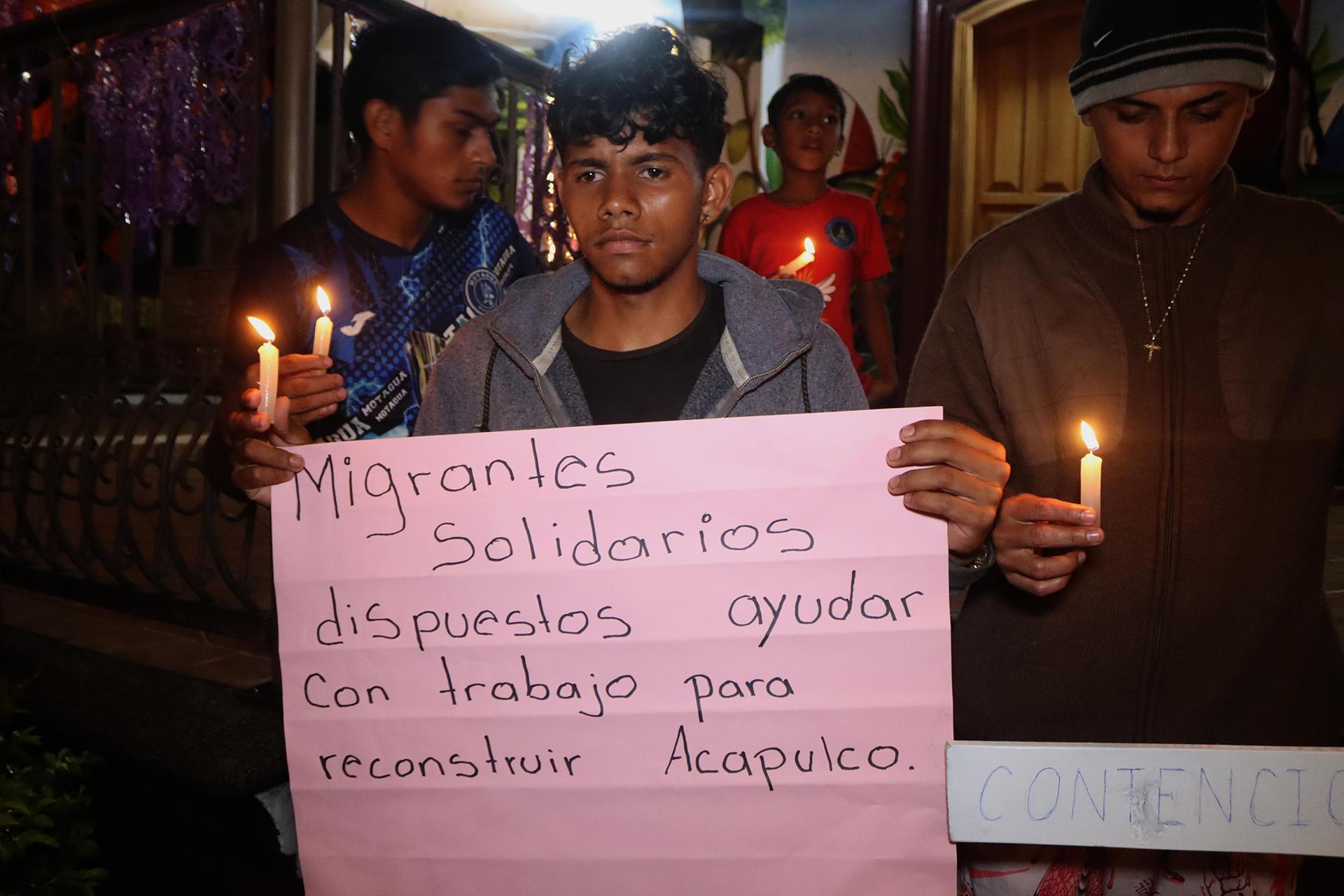 Migrantes están dispuestos a trabajar en reconstrucción de Acapulco