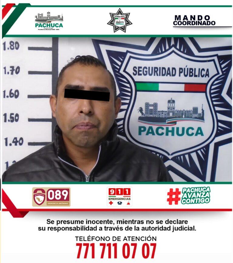 Policía de Pachuca detiene a hombre por presunto robo