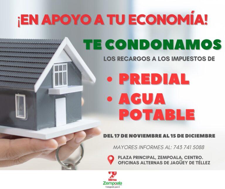 Continúan con descuentos en pago de predial y agua