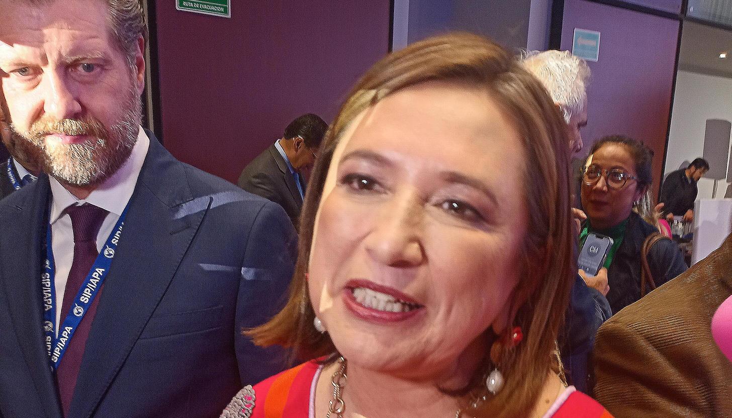 Xóchitl Gálvez critica en la SIP el “hostigamiento cotidiano” de López Obrador a la prensa