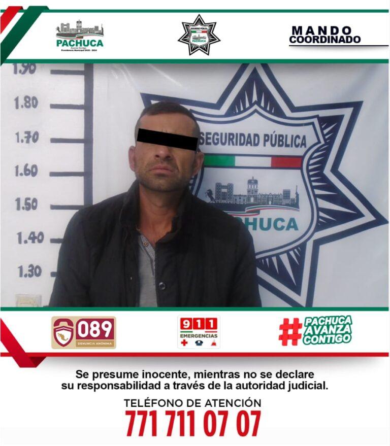 Policía de Pachuca detiene a hombre por tentativa de asalto Policía de Pachuca detiene a hombre por tentativa de asalto