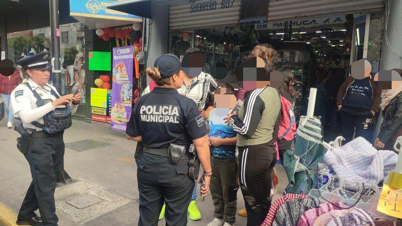 Policía de Pachuca localiza menor de edad extraviado 