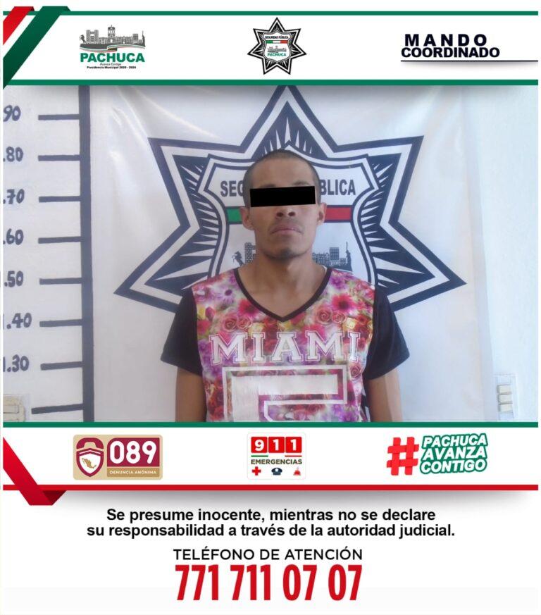Policía de Pachuca detiene a hombre por portación de arma de fuego Policía de Pachuca detiene a hombre por portación de arma de fuego