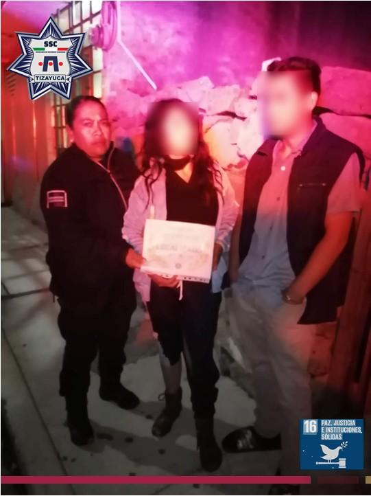 Joven tizayuquense desaparece; policías la buscan y encuentran en Tecamac, Edomex