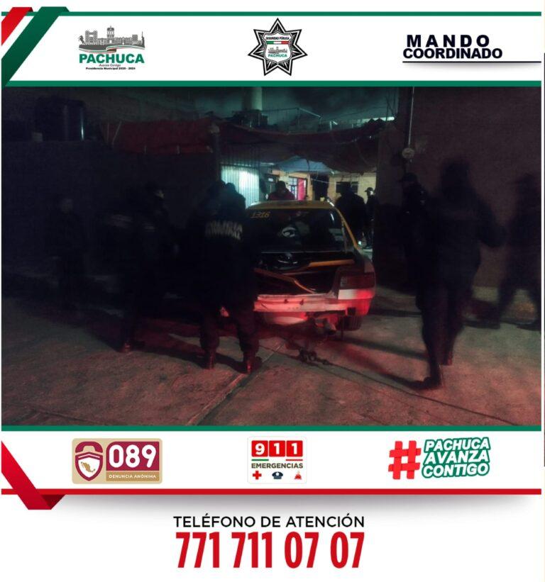 Policía de Pachuca recupera vehículo robado Policía de Pachuca recupera vehículo robado