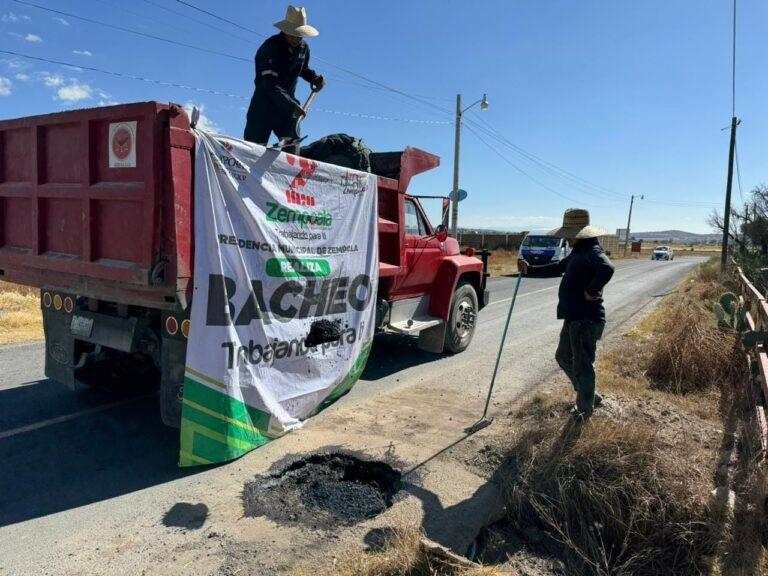 Jornada de bacheo emergente en Zempoala Jornada de bacheo emergente en Zempoala